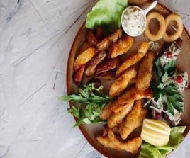 Chicken Tikka Kebab & Chips
